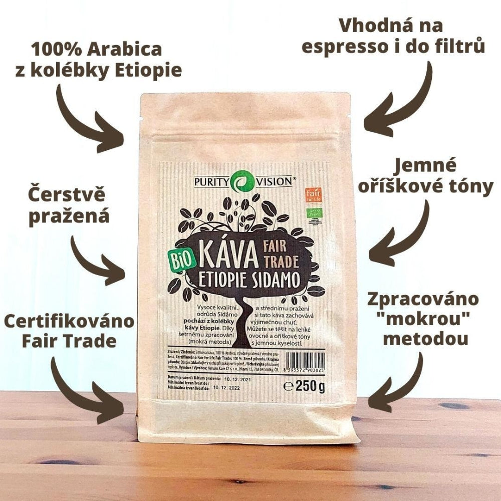 Fair Trade Bio Coffee beans Ethiopia Sidamo 500 g