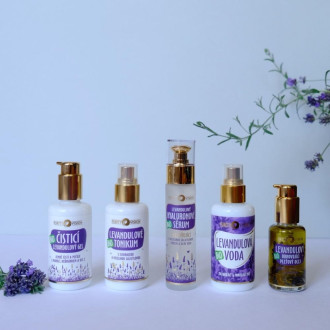 Lavender set for complete skin care ritual