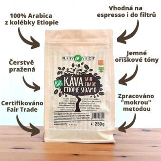 Fair Trade Bio Coffee beans Ethiopia Sidamo 250 g