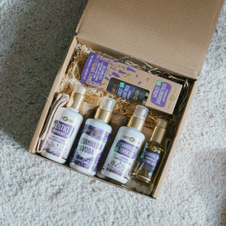 Lavender set for complete skin care ritual